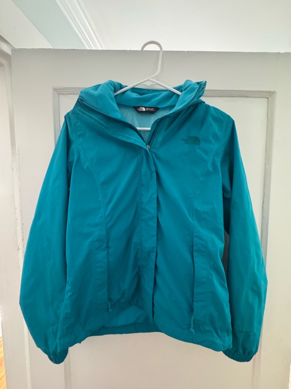 The North Face Women's Teal Hooded Rain Jacket